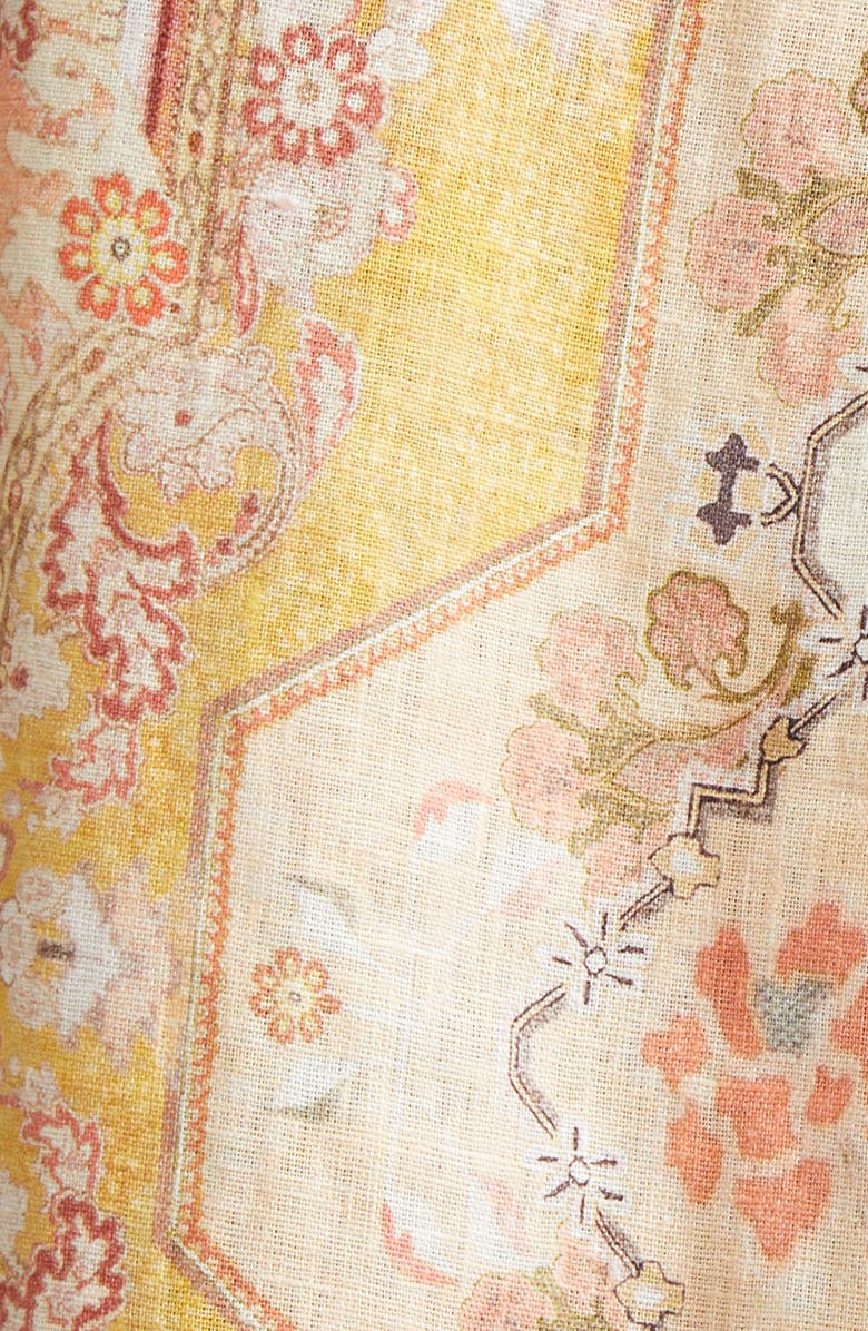 Zimmermann Wylie Print Linen Tunic Dress, Alternate, color, 