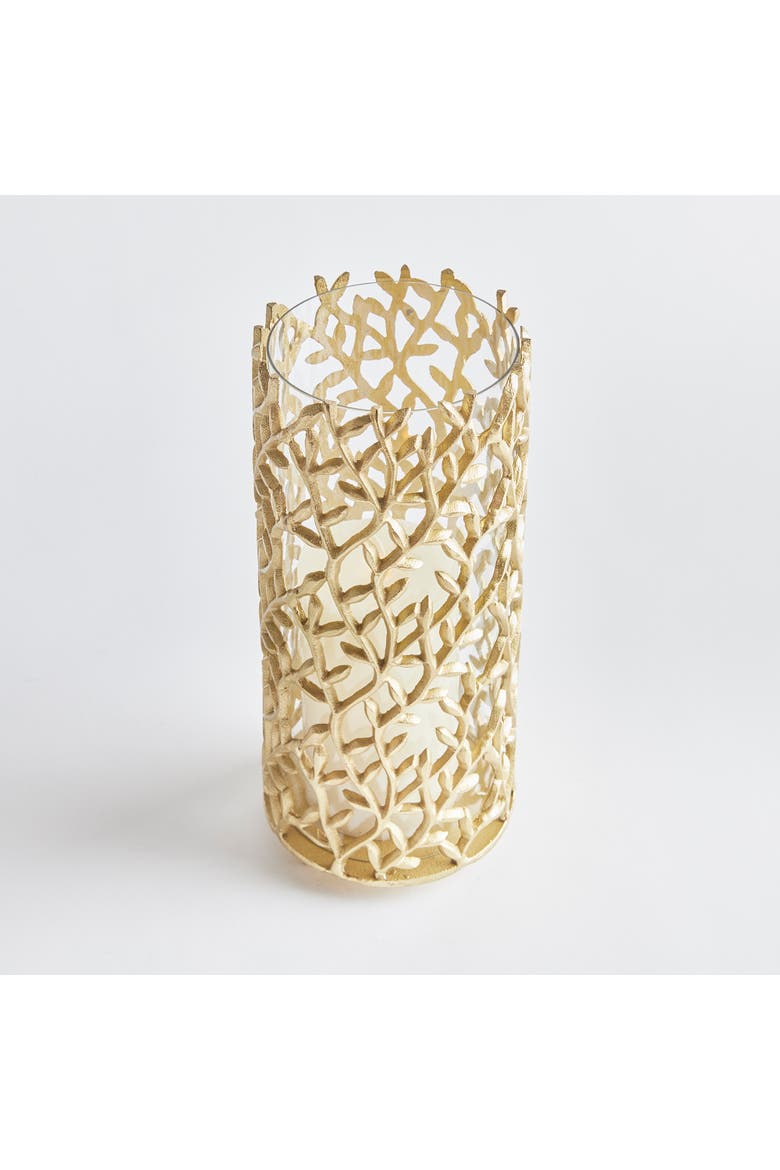 Celine Hurricane Candle Holder, Alternate, color, Gold