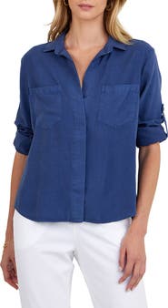 Bella Dahl Split Back Button-Up Shirt