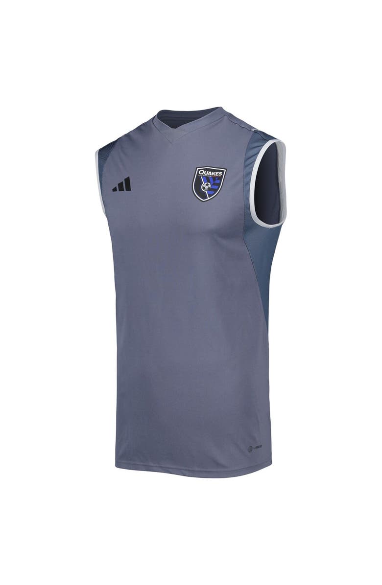 adidas Men's adidas Gray San Jose Earthquakes 2023 On-Field Sleeveless Training Jersey, Alternate, color, Gray
