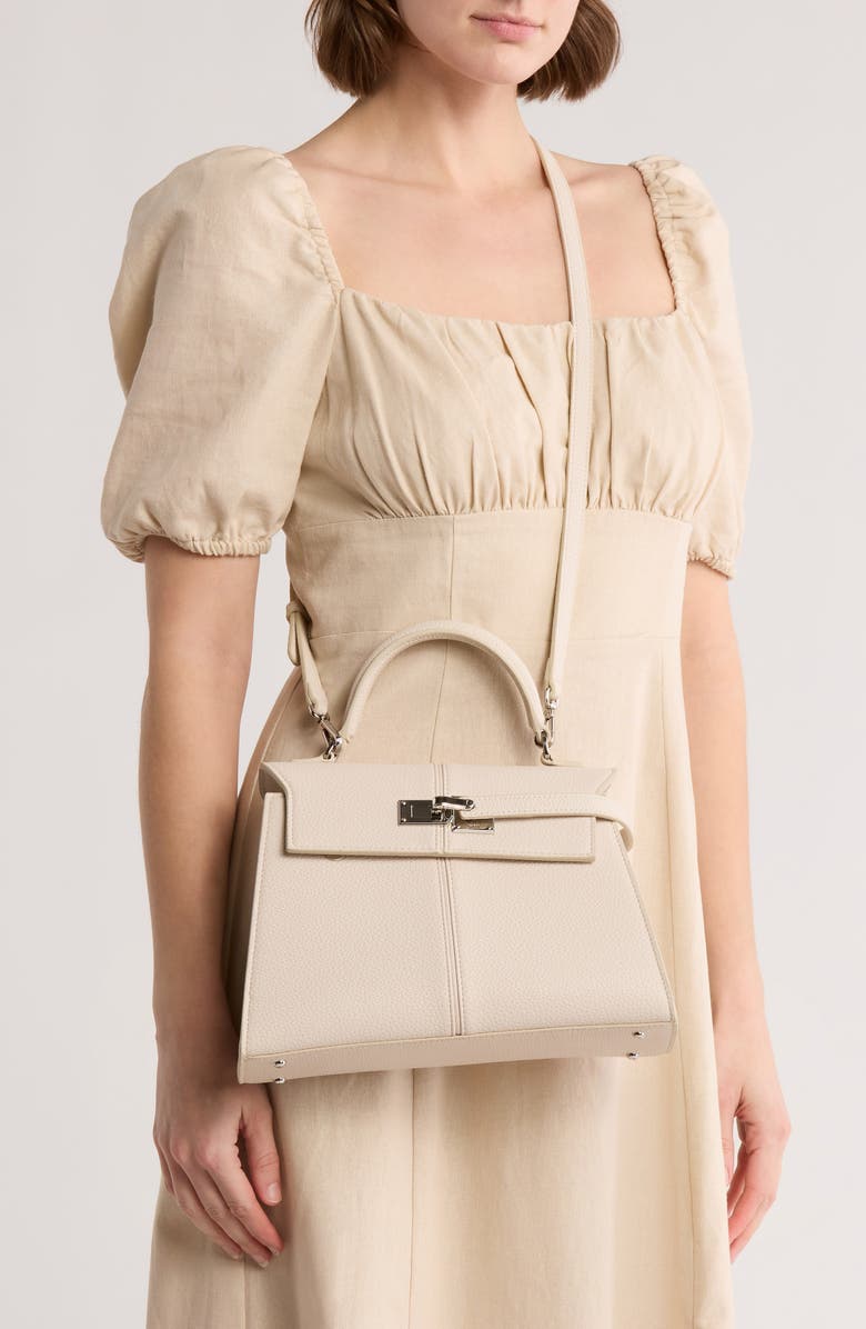 JW PEI Large Elise Faux Leather Top Handle Bag, Alternate, color, White