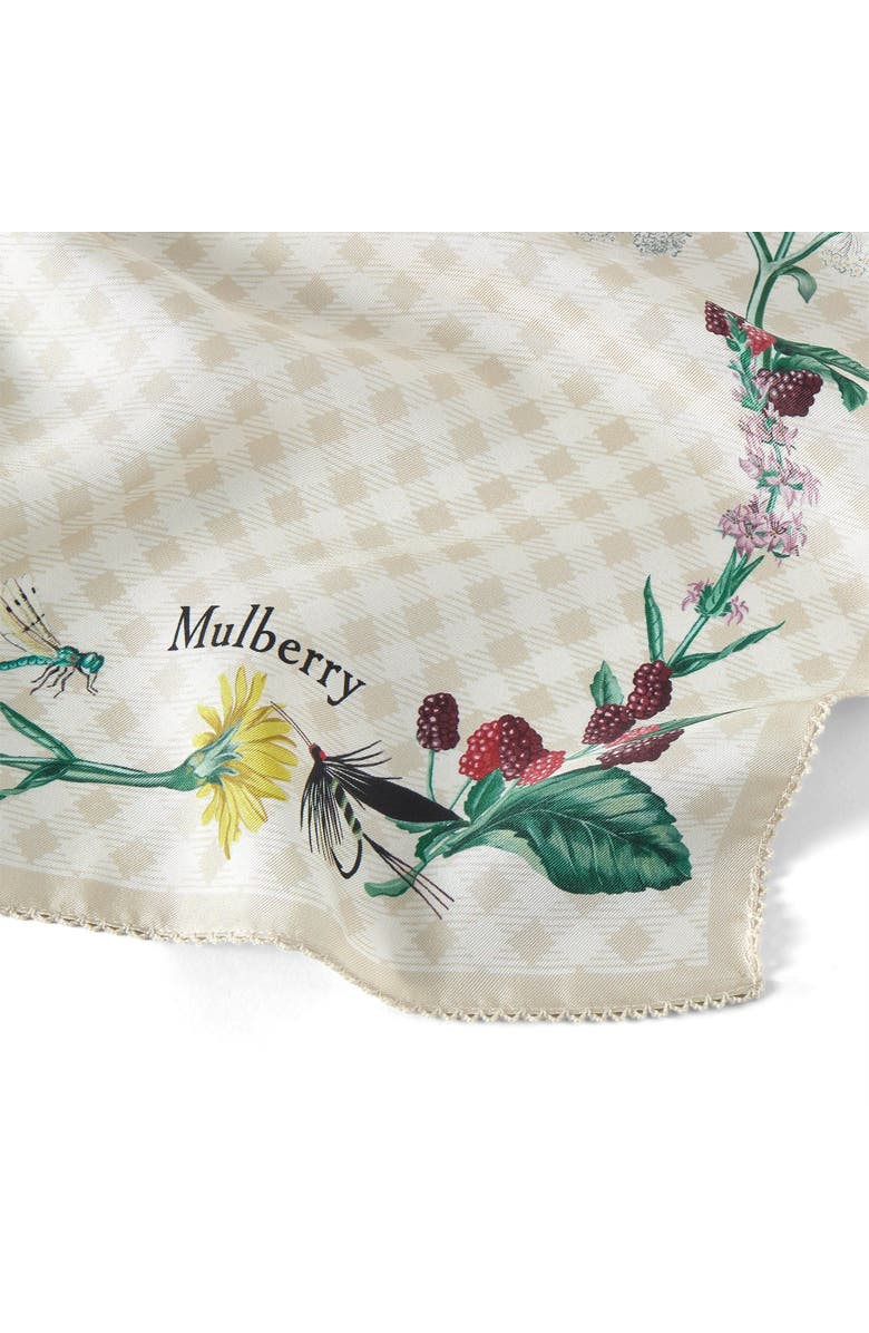 Mulberry Square Scarf - Riverside Floral, Alternate, color, Eggshell