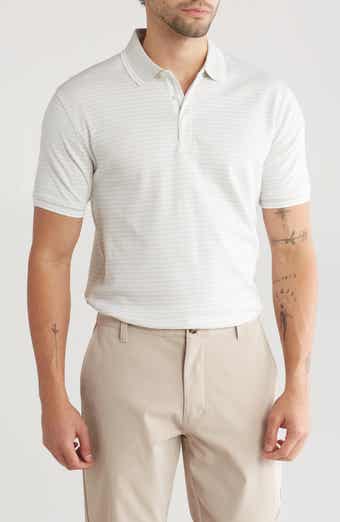 Stripe Cotton Blend Polo Shirt
