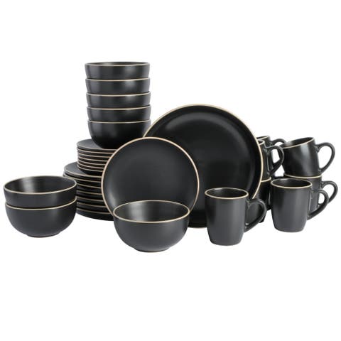 Everyday Essential 32-Piece Stoneware Dinnerware Set, Service for 8