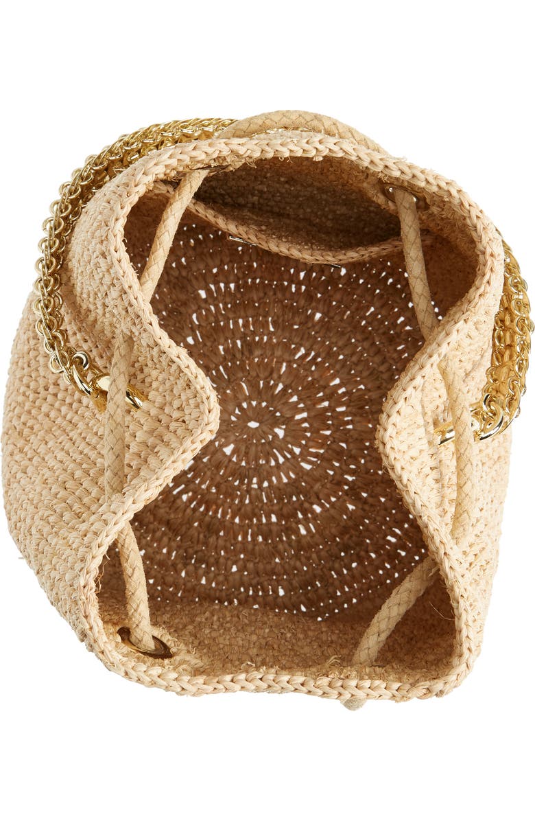 Rabanne Raffia Bucket Bag, Alternate, color,