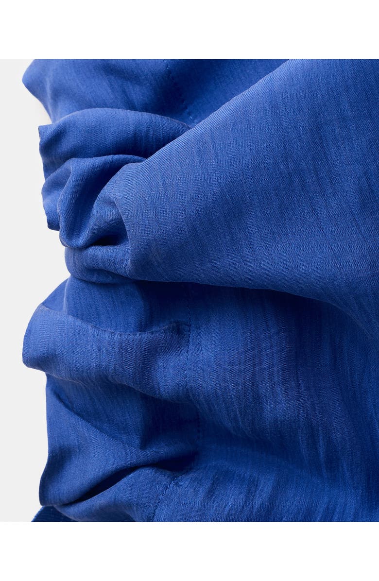 MANGO Puff Sleeve Silk Nightgown, Alternate, color, Blue