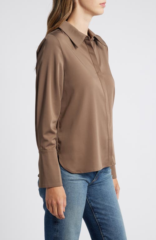 Wit & Wisdom Flare Cuff Button-up Shirt In Ginger Snap