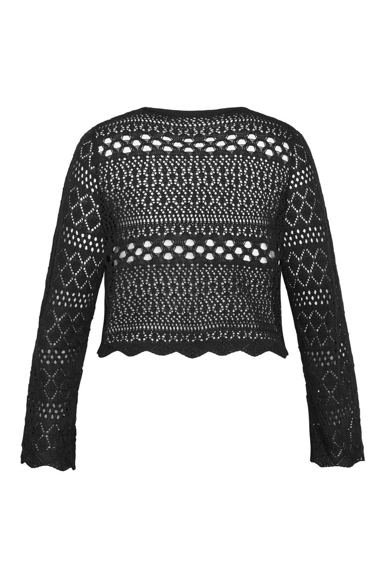 Love Open Stitch Cardigan, Alternate, color, BLACK