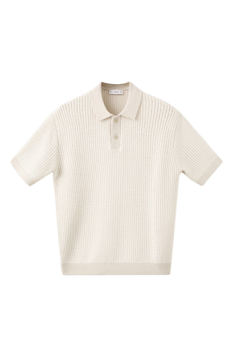 MANGO Textured Knit Polo, Alternate, color, 