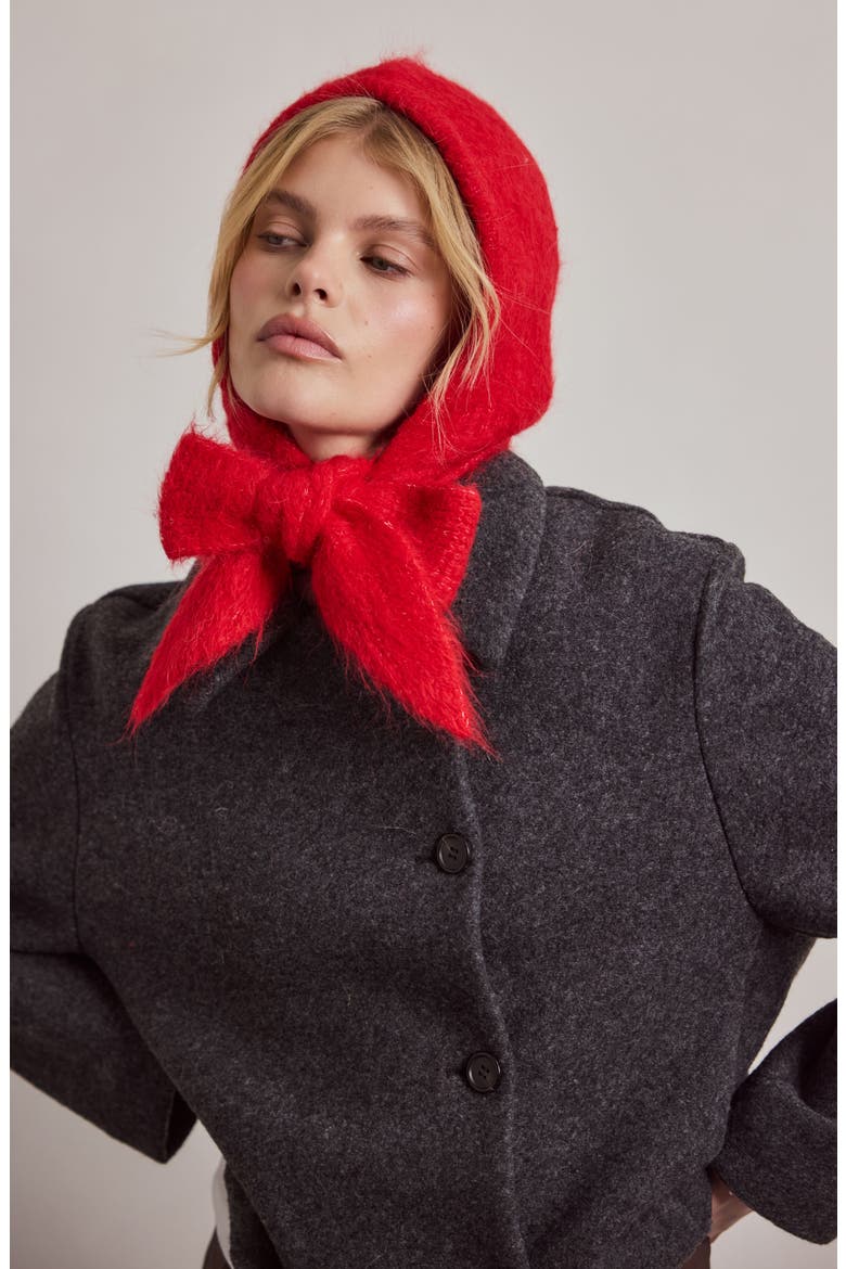 The Alpaca Bonnet, Alternate, color, FLAME RED