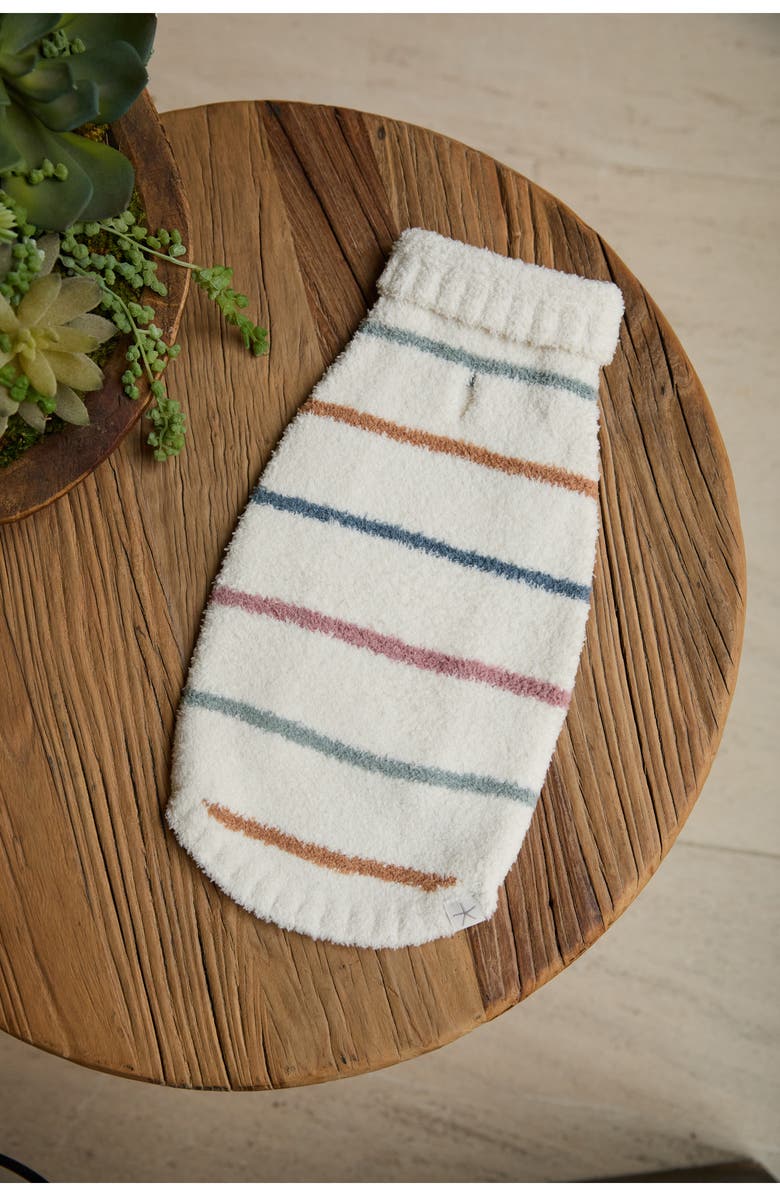 Barefoot Dreams<sup>®</sup> CozyChic<sup>®</sup> Rainbow Stripe Pet Sweater, Alternate, color, Cream Multi