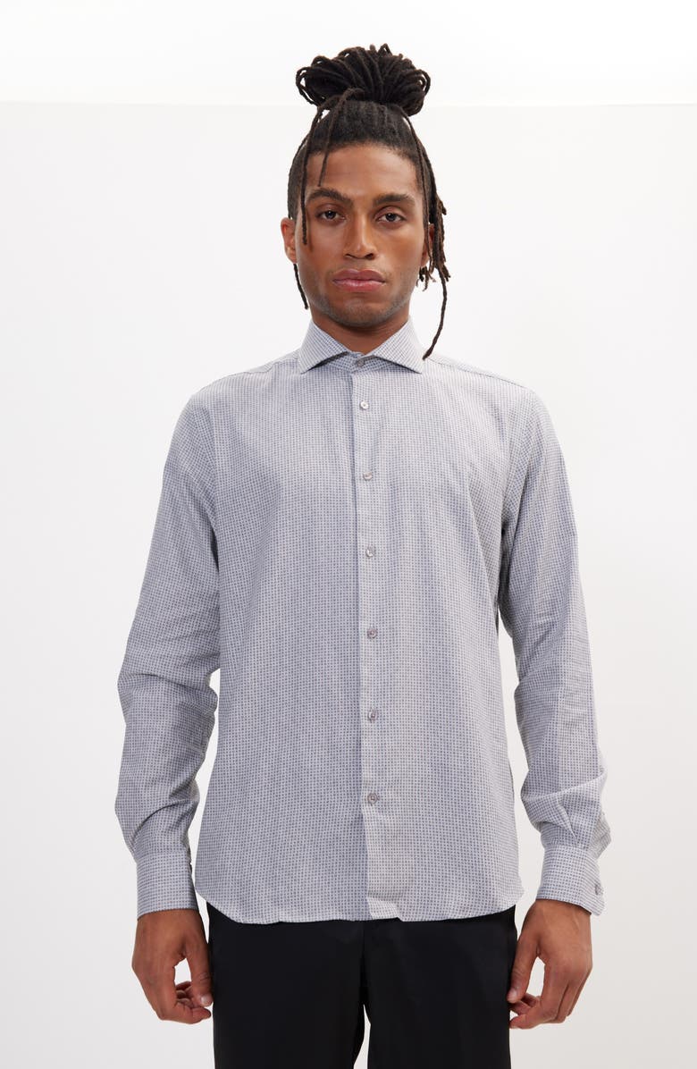 RON TOMSON Dot French Placket Dress Shirt, Alternate, color,