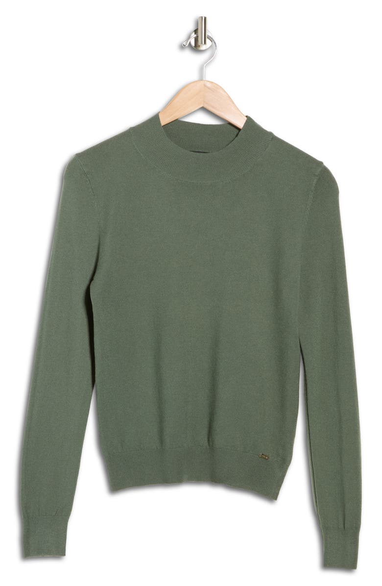 T Tahari Mock Neck Sweater, Alternate, color, Smokey Sage