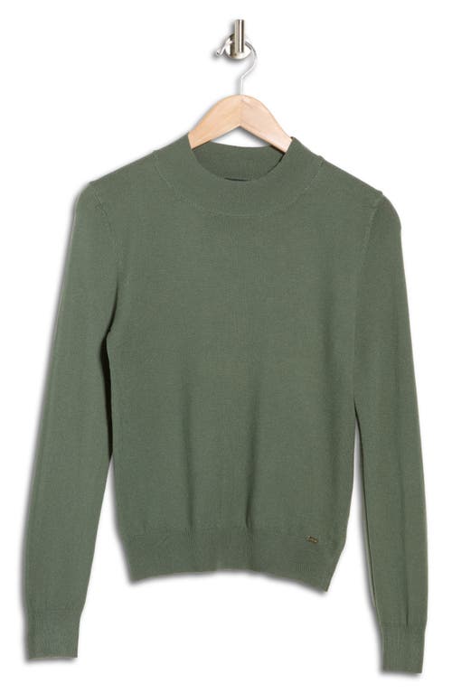 T Tahari Mock Neck Sweater In Green
