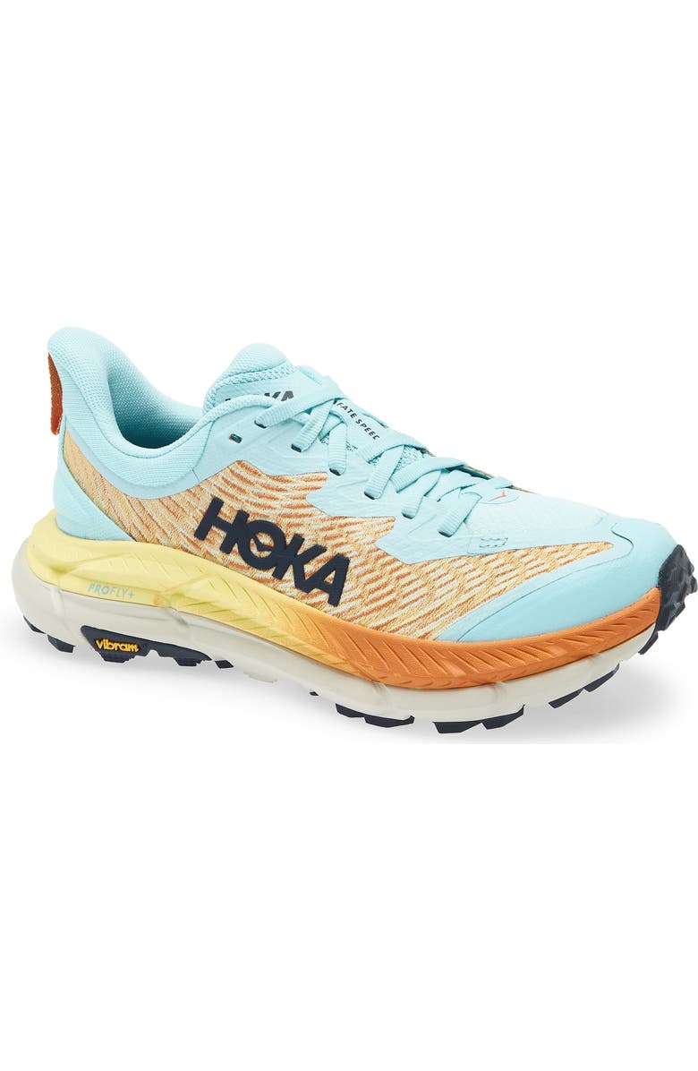 HOKA Mafate Speed 4 Trail Running Shoe, Main, color, Cloudless / Sherbet