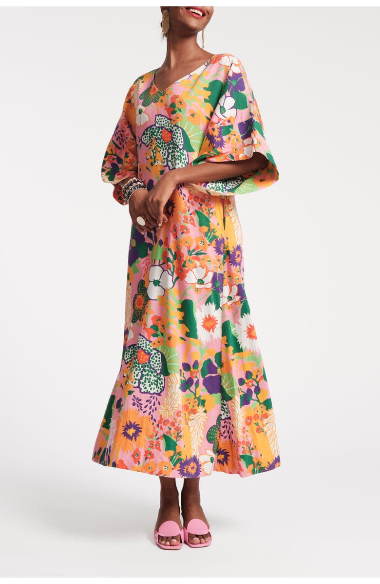 Frances Valentine Fin and Tonic Maxi Dress Botanical Bash, Main, color, 