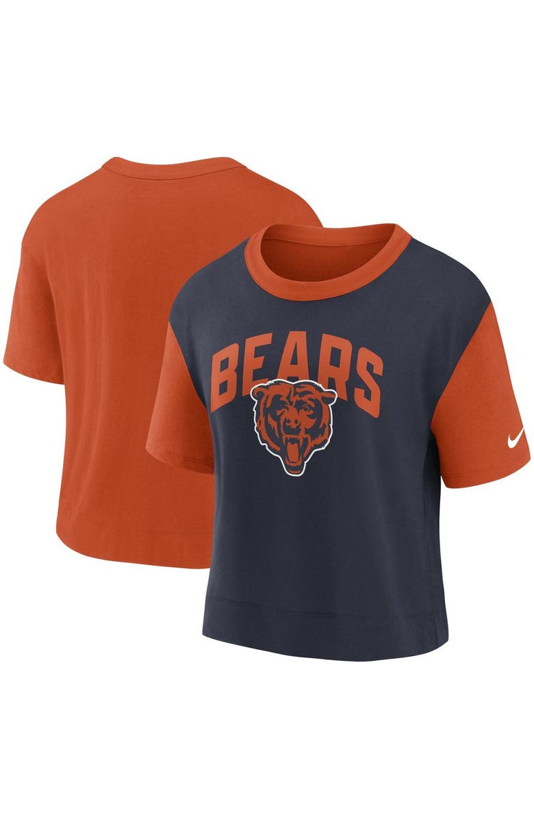 Nike Women's Nike Orange/Navy Chicago Bears High Hip Fashion T-Shirt, Main, color,