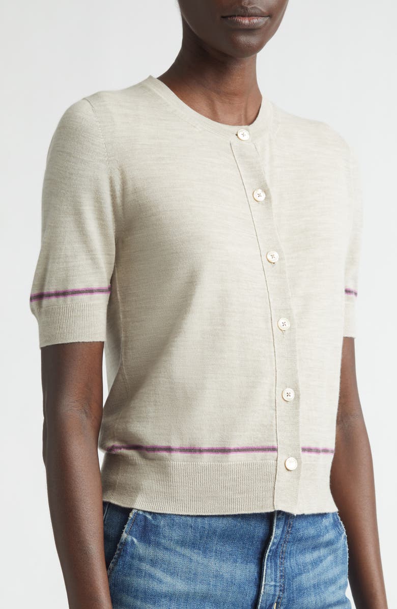 Johnstons of Elgin Brae Sleeveless Merino Wool & Cashmere Sweater, Alternate, color, Natural Colourway