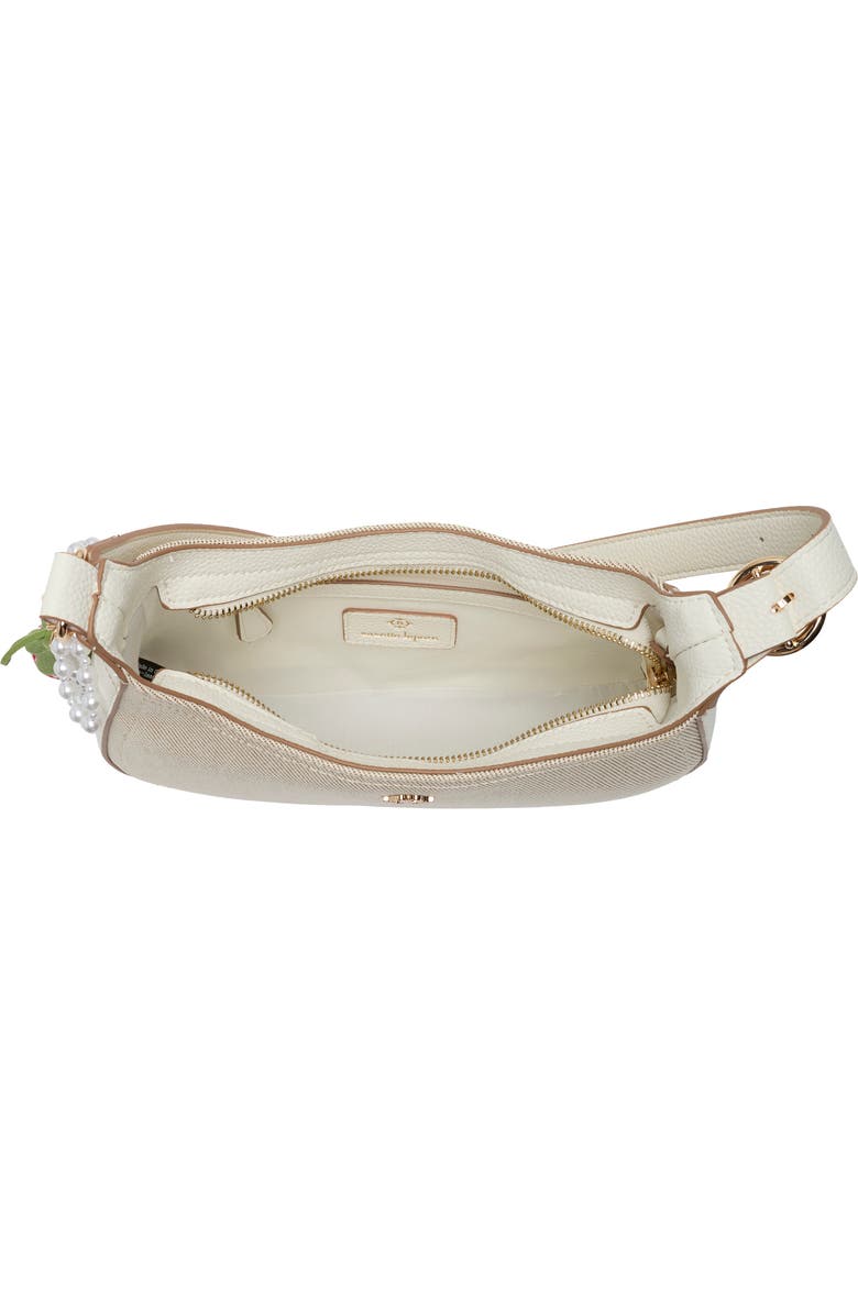 Nanette Lepore Crescent Twill Shoulder Bag, Alternate, color, Twill-Chalk