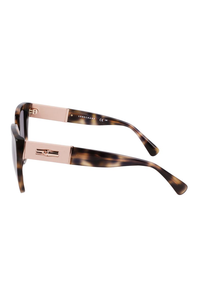 Roseau 54mm Butterfly Sunglasses, Alternate, color, HAVANA