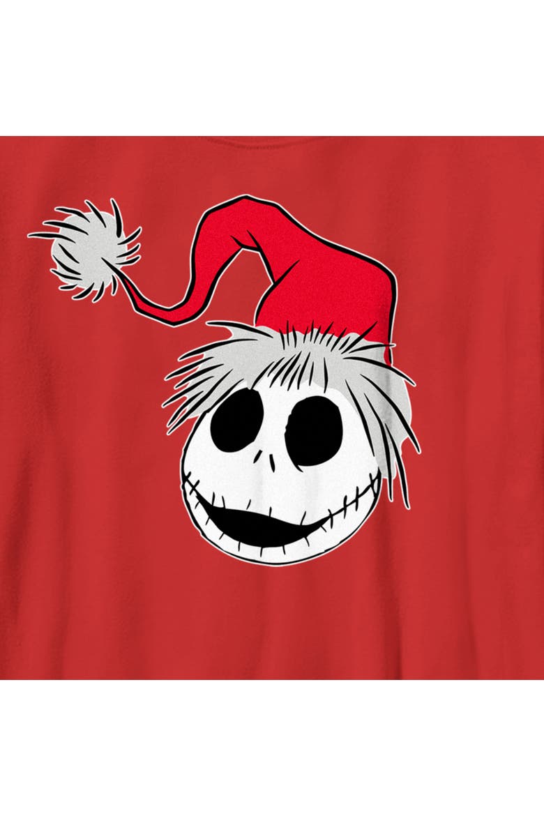 Boy's The Nightmare Before Christmas Jack Santa Hat Graphic Tee, Alternate, color, Red