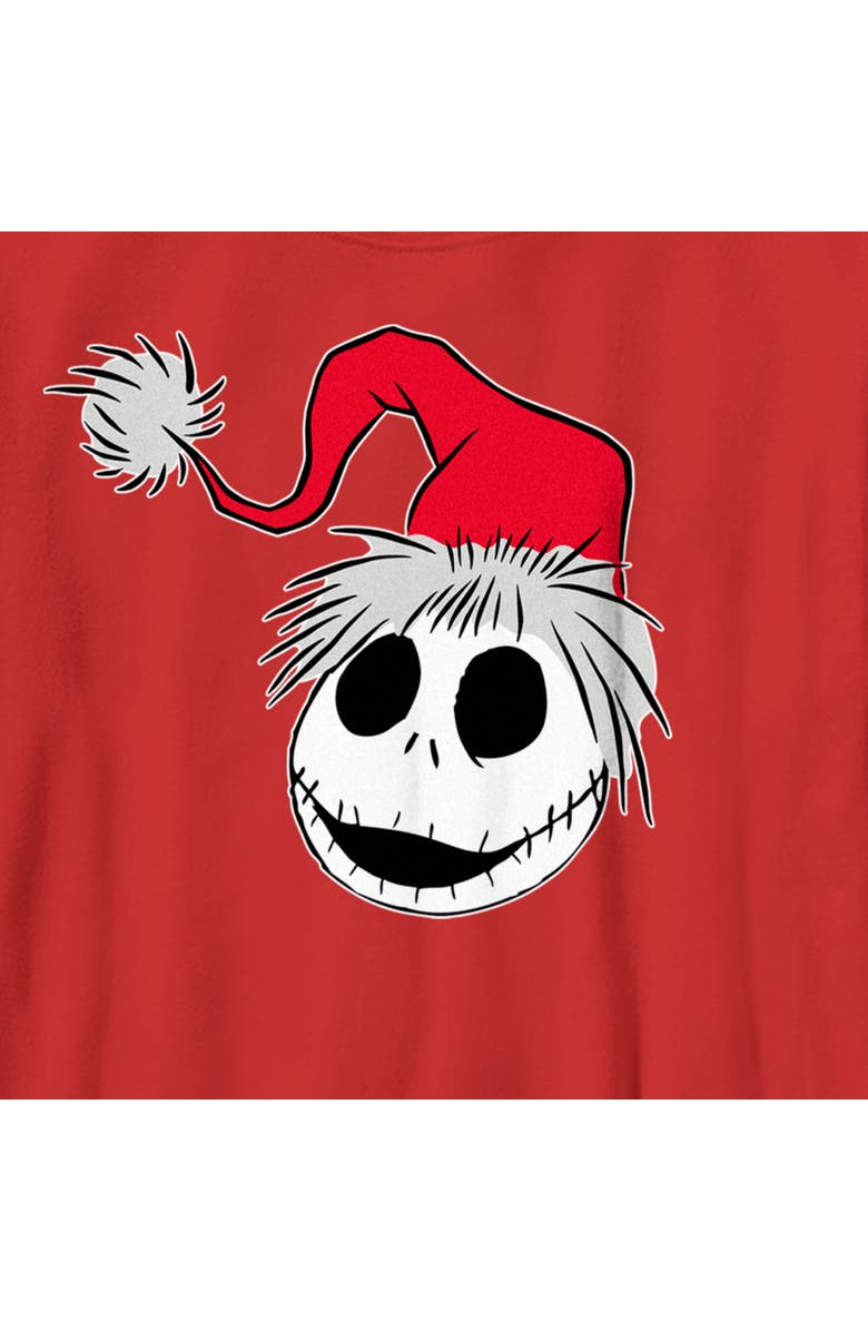 The Nightmare Before Christmas Boy's The Nightmare Before Christmas Jack Santa Hat  Graphic T-Shirt, Alternate, color, Red