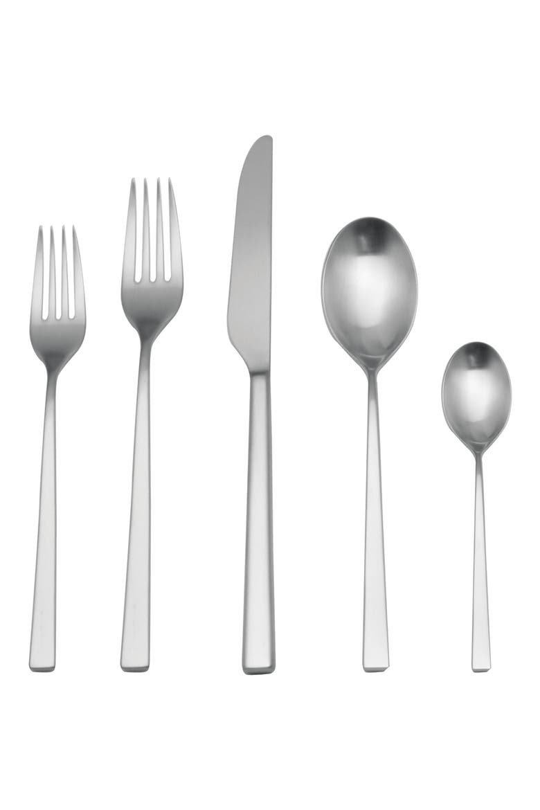 5-Piece Place Setting, Main, color, BRUSHED STAINLESS STEEL