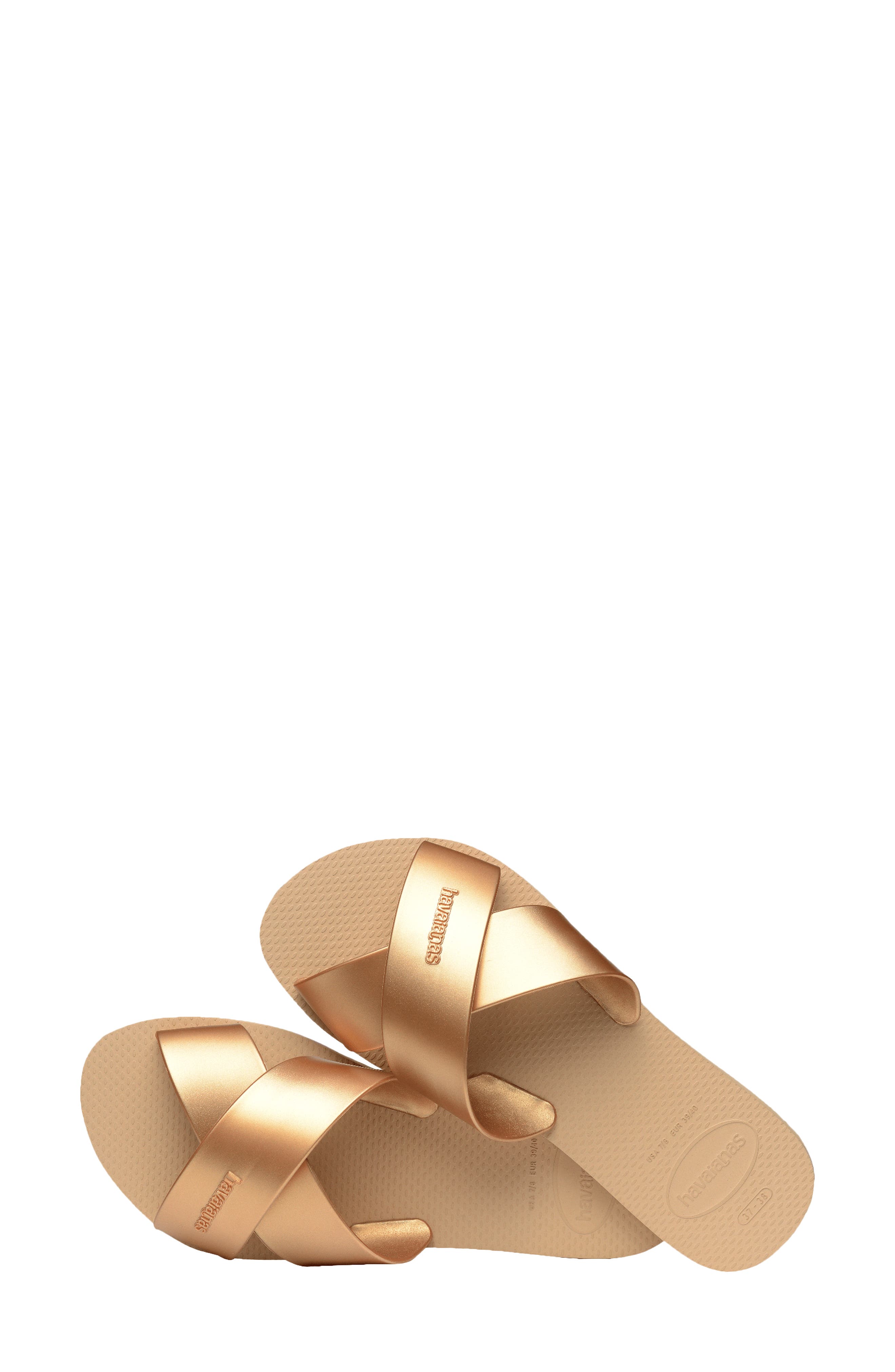 Havaianas Aqua Slide Sandal, Alternate, color, Golden