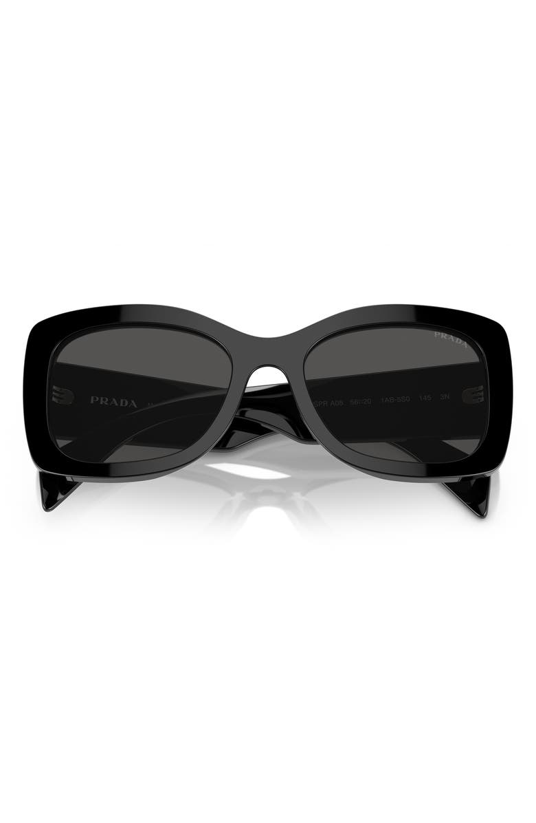 Prada 56mm Oval Sunglasses, Alternate, color, 