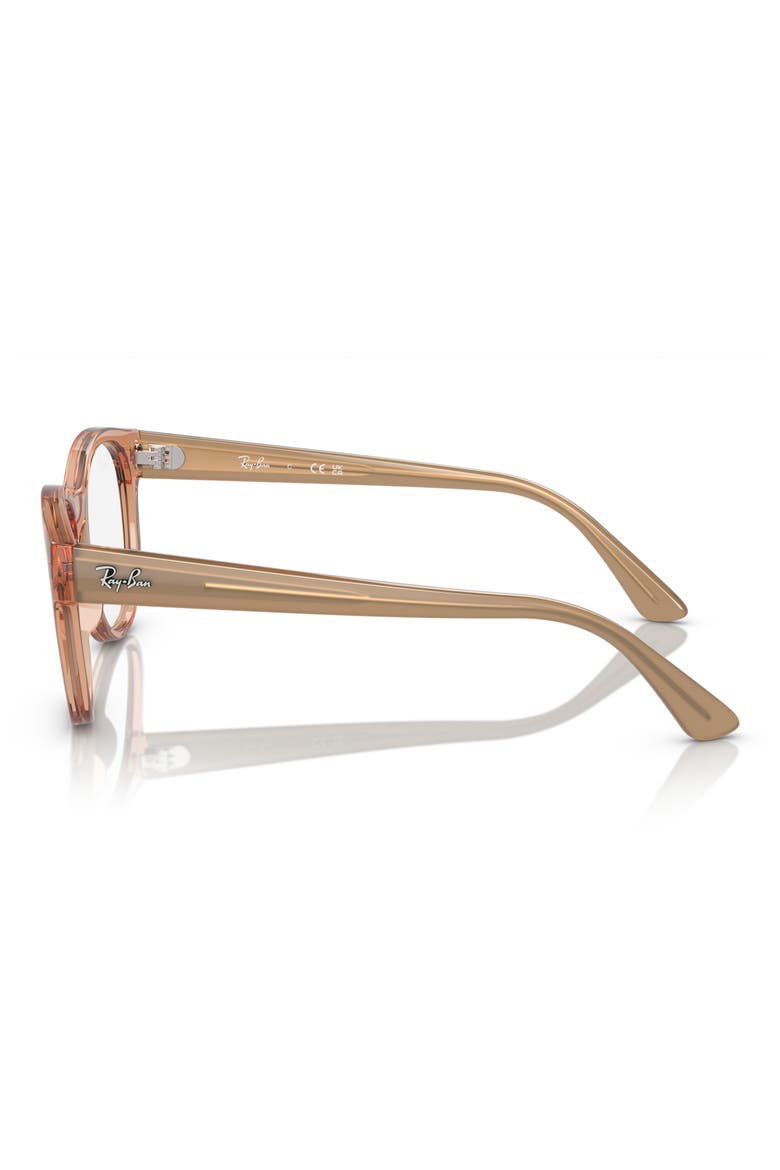 RX7227 53mm Square Optical Glasses, Alternate, color, BROWN