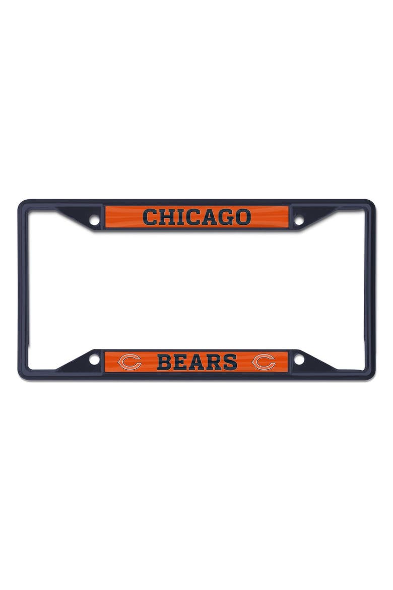 Chicago Bears Chrome Color License Plate Frame, Main, color, Navy