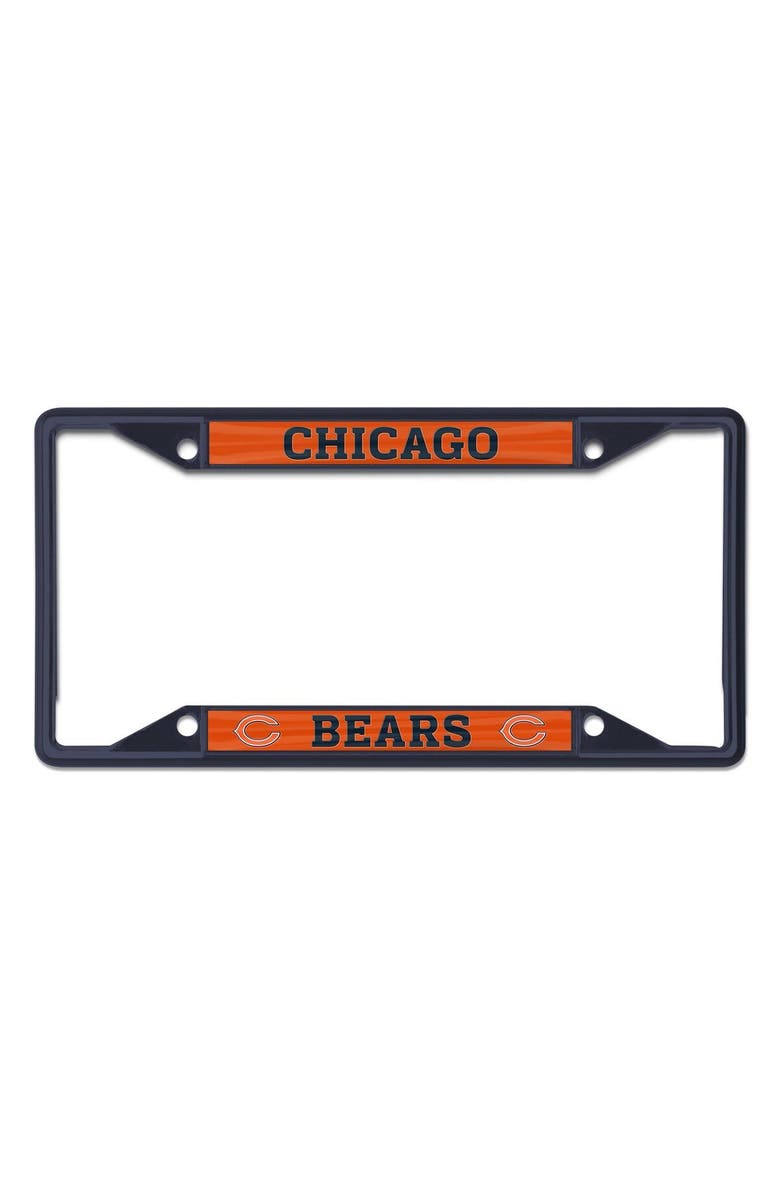WINCRAFT Chicago Bears Chrome Color License Plate Frame, Main, color, Navy