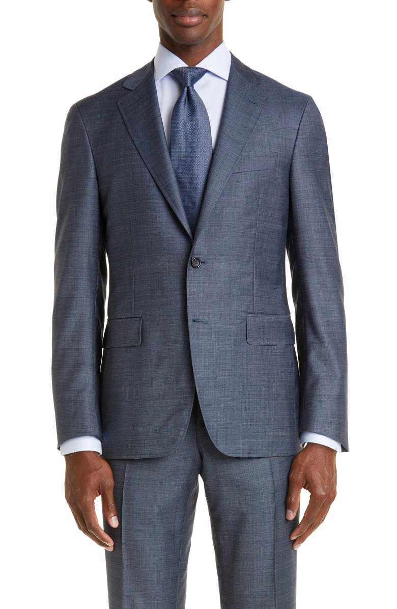 Canali Kei Denim Effect Wool Suit, Alternate, color,