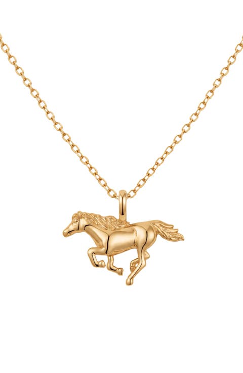 Horse Pendant Chain Necklace