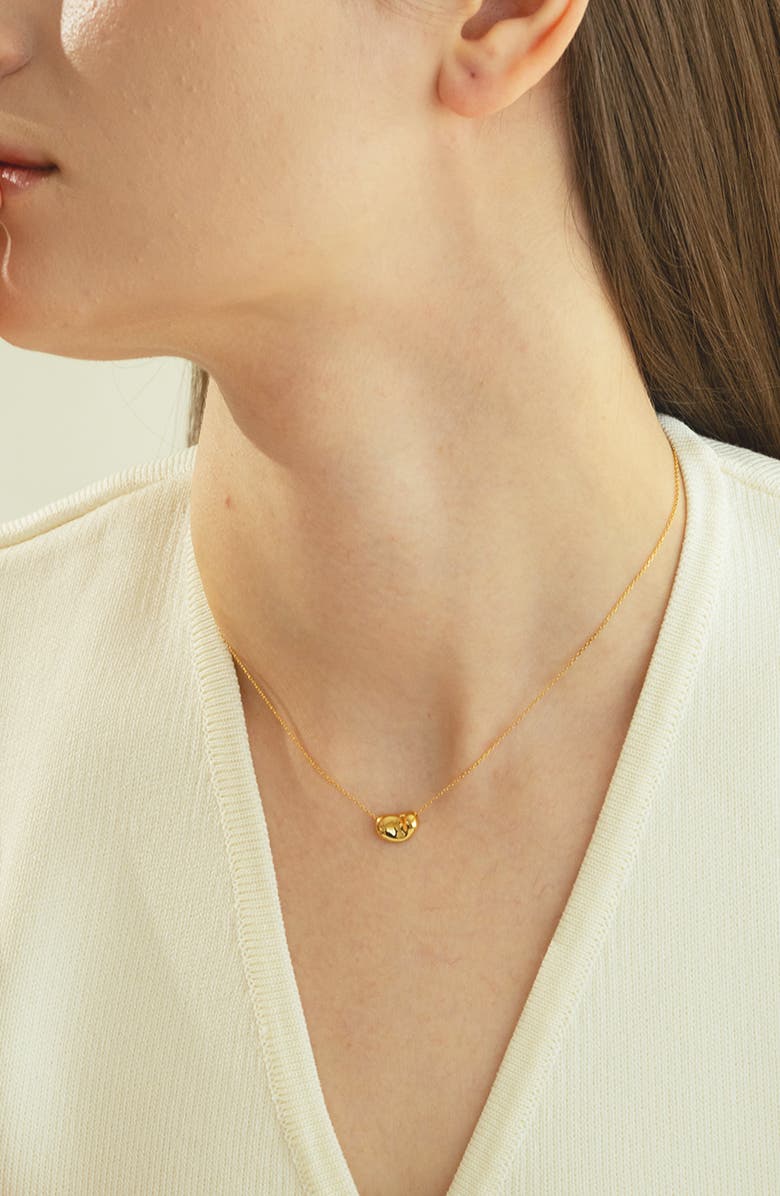 Bearfruit Jewelry Sterling Silver 18k Gold Plated Alexandra Necklace Dainty Minimalist, Alternate, color, Gold