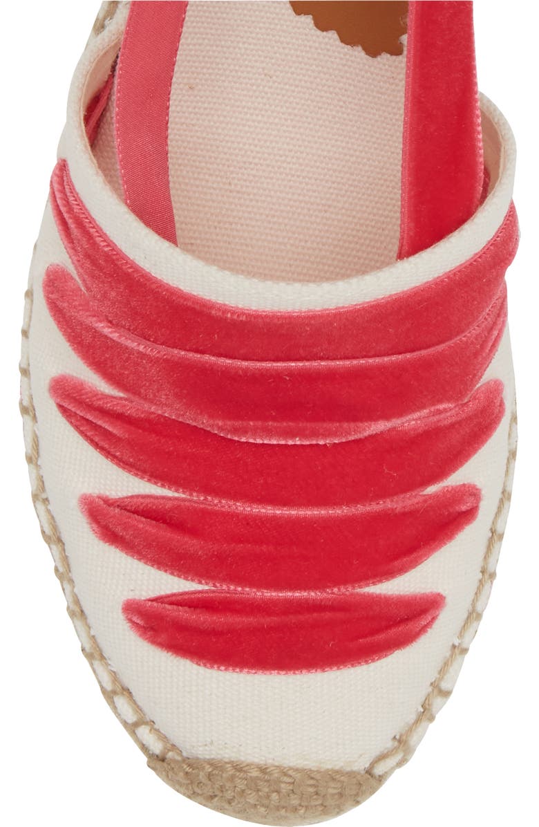 Penelope Chilvers Sevillana Dali Espadrille Wedge, Alternate, color, Ivory/ Fuchsia