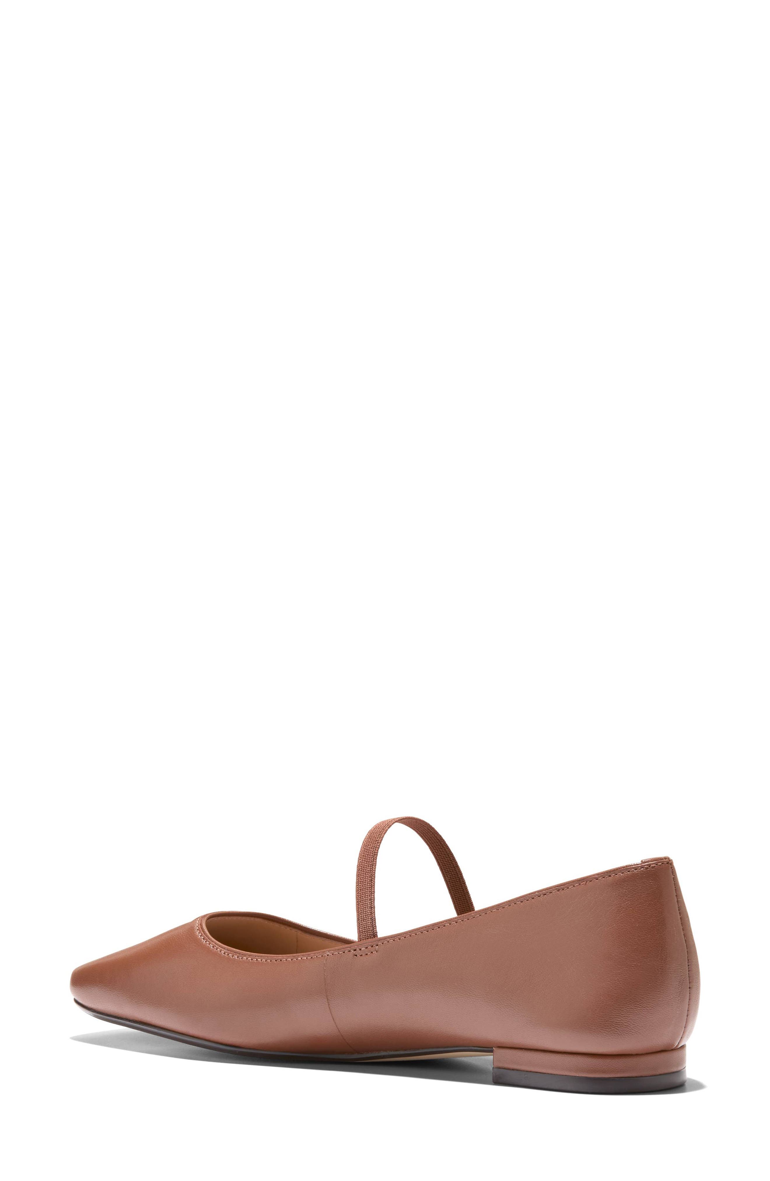 Bridget Mary Jane Flat, Alternate, color, DARK SEQUOIA LEATHER