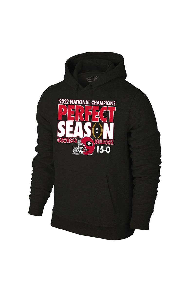 Retro Brand Men's Original Retro Brand Black Georgia Bulldogs College Football Playoff 2022 National Champions Perfect Season Pullover Hoodie, Alternate, color, 