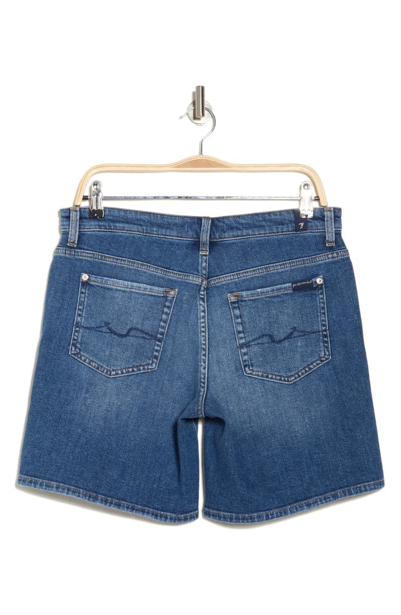 7 For All Mankind Denim Boy Shorts, Alternate, color, Midelt