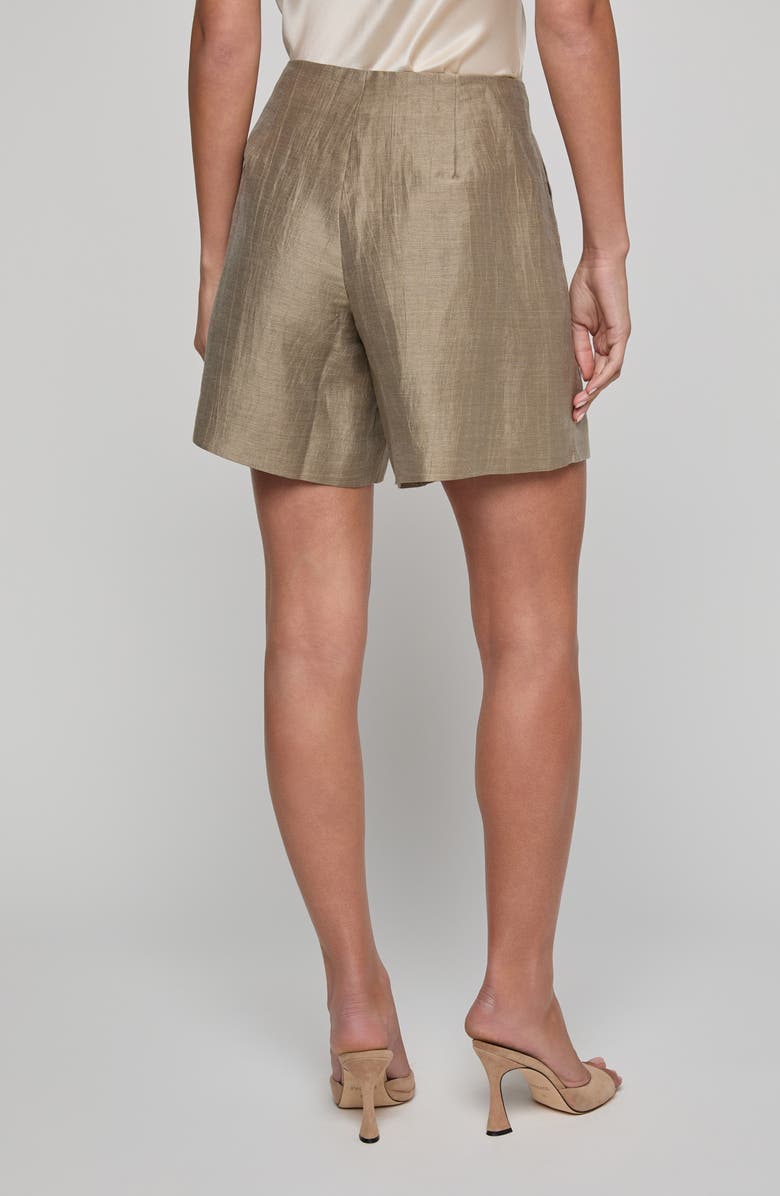 L'AGENCE Hadleigh Linen Blend Shorts, Alternate, color, Grey Taupe