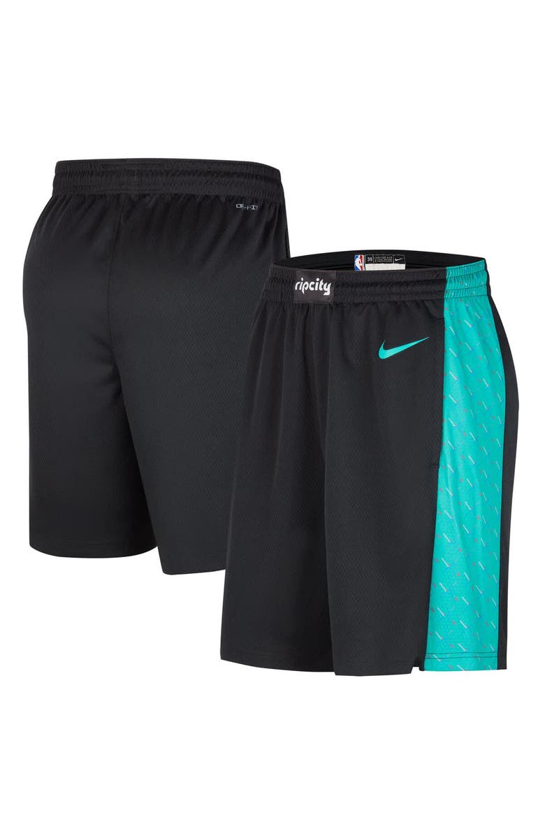 Nike Men's Nike  Black Portland Trail Blazers 2025/26 City Edition Remix Dri-FIT Swingman Shorts, Main, color, Black