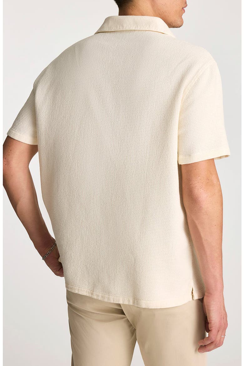Waffle Knit Camp Shirt, Alternate, color, ANTIQUE WHITE