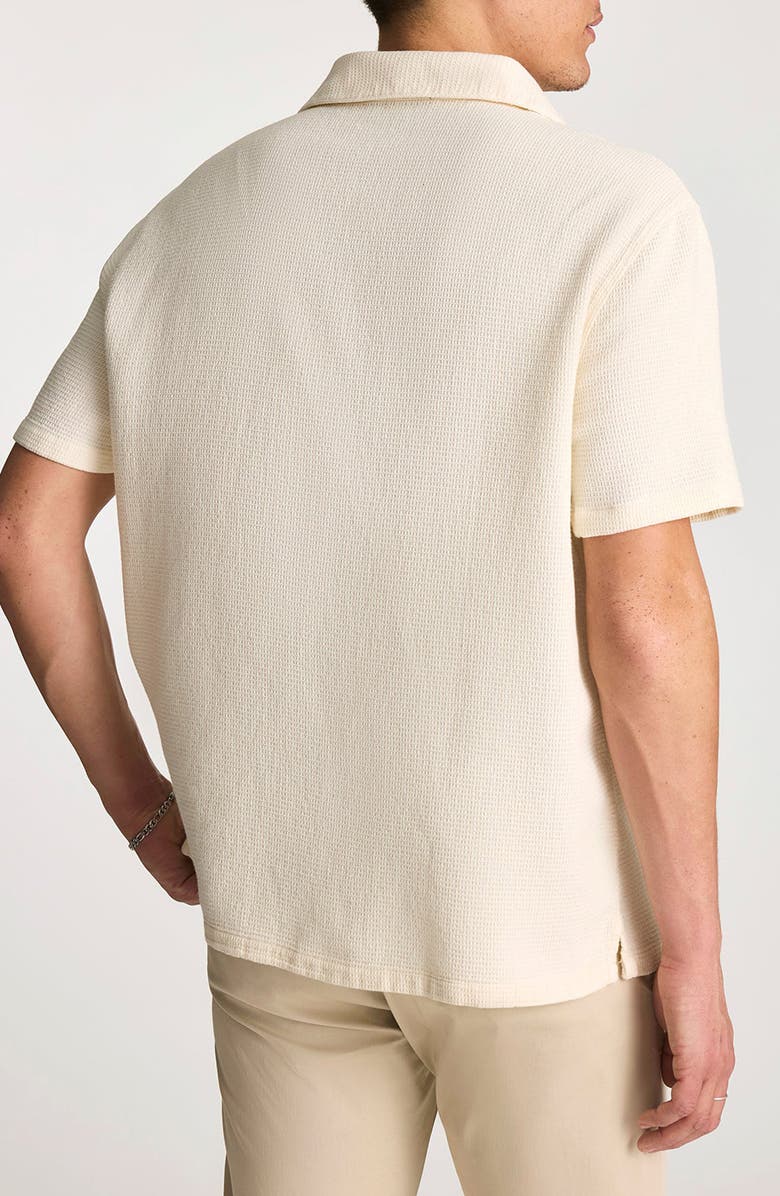 Mavi Jeans Waffle Knit Camp Shirt, Alternate, color,