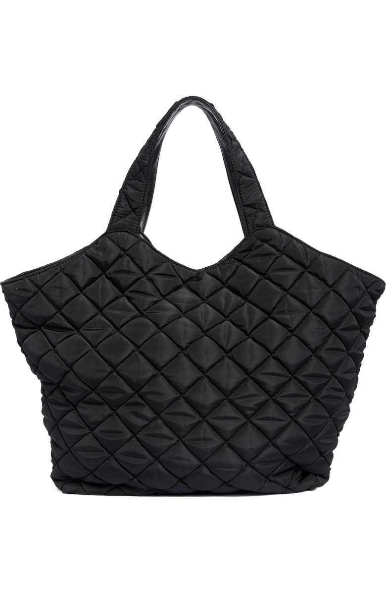 URBAN EXPRESSIONS HANDBAGS Diamond Quilted Tote, Main, color, Black