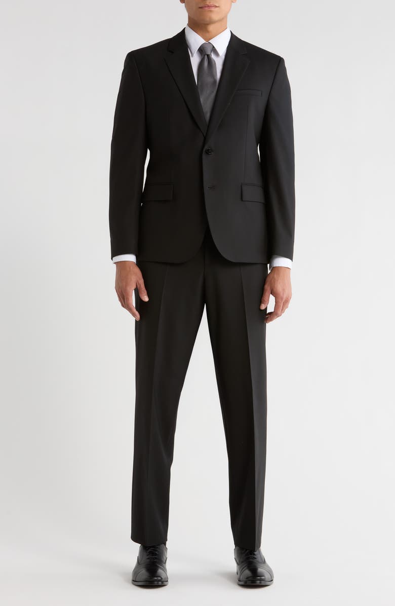 HUGO Karl Tom Wool Blend Suit, Main, color, Black