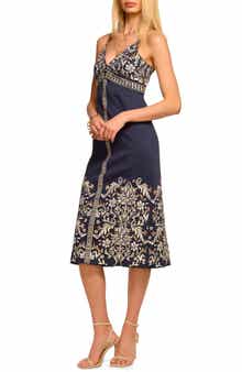 Constanza Embroidered Detail Stretch Cotton Dress