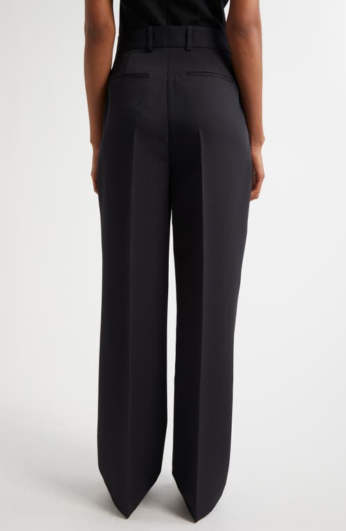 Rohe Róhe Relaxed Single Pleat Wool Blend Pants In Black