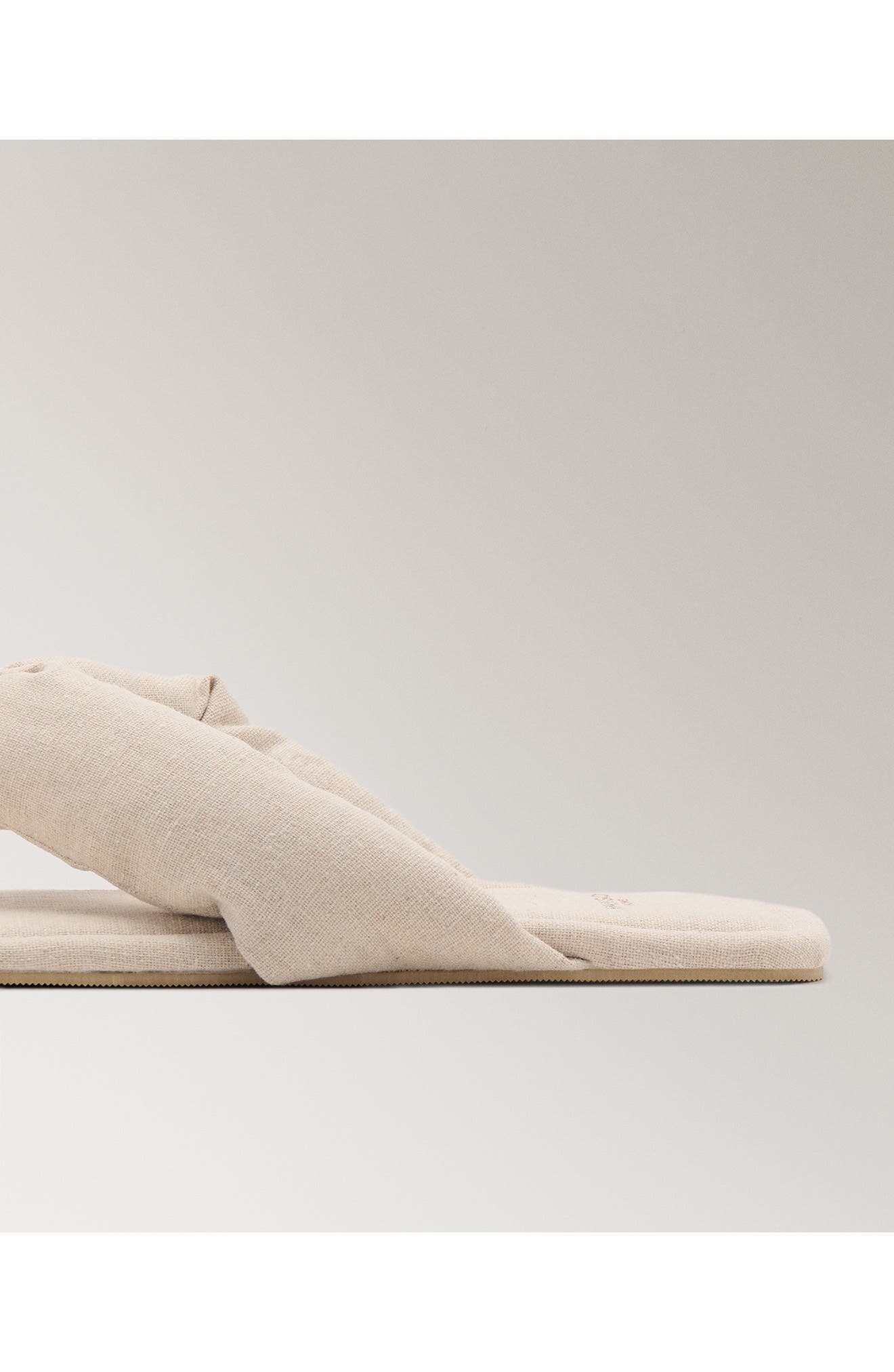 MANGO Padded Flip Flop, Alternate, color, Beige