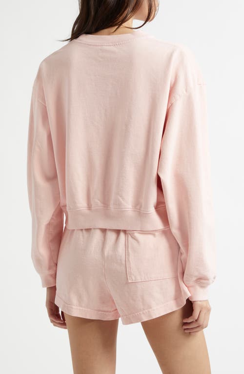 Sporty And Rich Sporty & Rich California Crewneck Crop Sweatshirt In Ballet