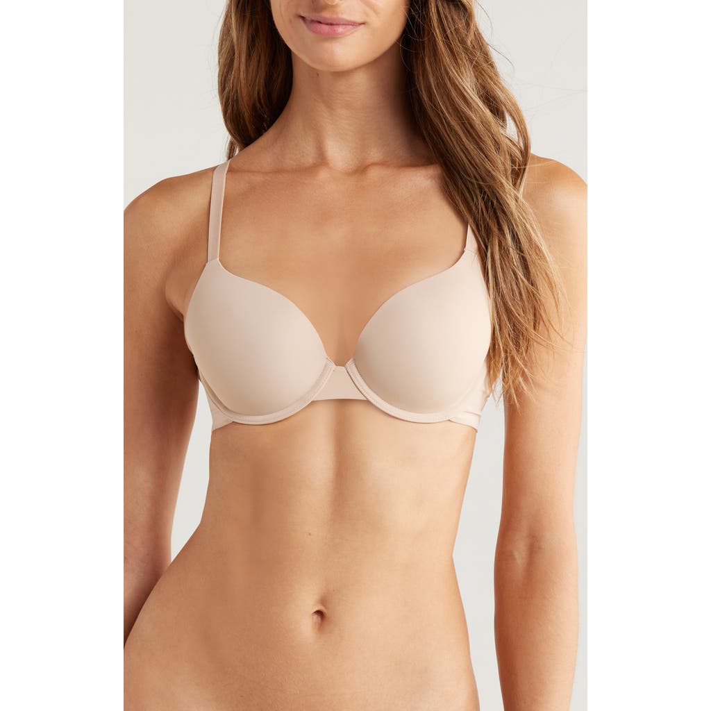 Simone Perele Essentiel Padded Underwire Plunge Bra in Peau Rose